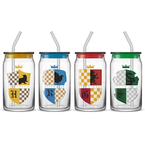 Harry Potter House Crest Can Glasses, 16 oz. (set of 4)