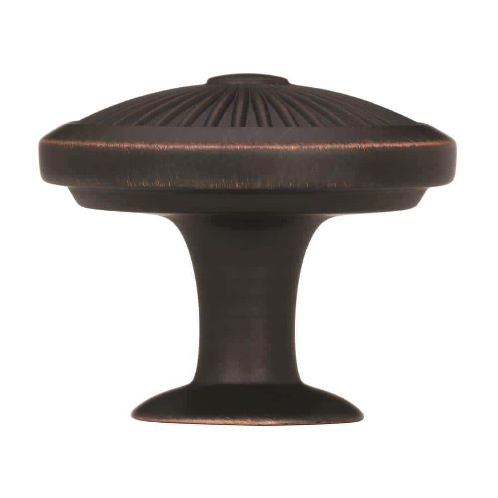Oil Rubbed Bronze Round Cabinet Knob with Mounting Hardware