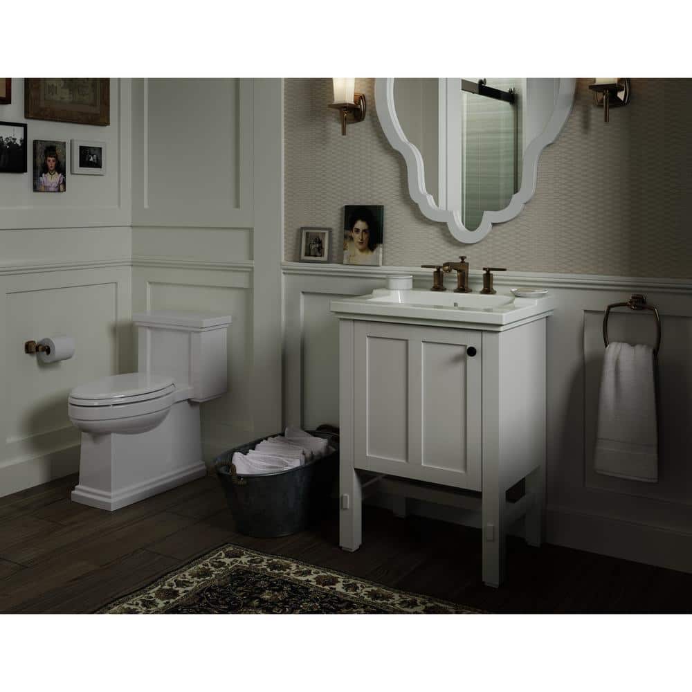 White High Efficiency Comfort Height One-Piece Elongated Toilet