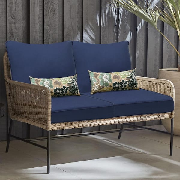 Outdoor Recliner Replacement Cushion / Patio Furniture Chair Sofa Washable Cushion Deep Seat (Cover Can Be Replaced) Navy Blue