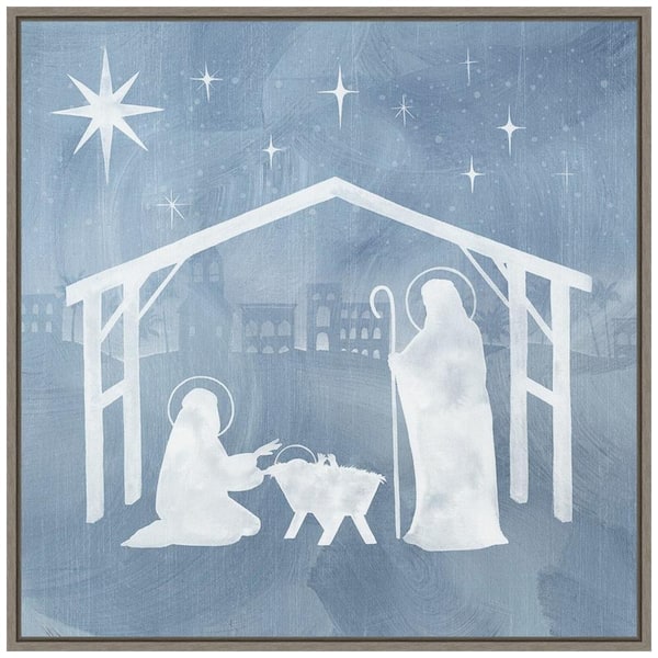 Amanti Art 22 in. Star of Bethlehem I Christmas Holiday Framed Canvas Box Wall Art