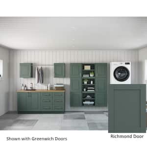 Richmond Aspen Green Plywood Shaker Stock Ready to Assemble Kitchen-Laundry Cabinet Kit 24 in. x 78 in. x 140 in.
