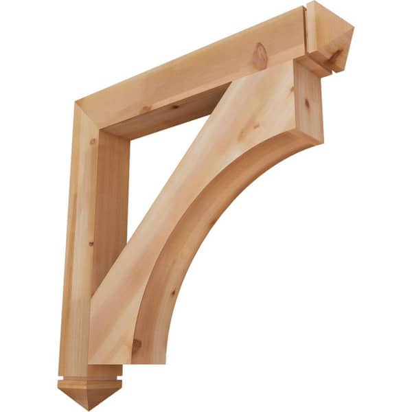 Ekena Millwork 5.5 in. x 44 in. x 44 in. Western Red Cedar Westlake Arts and Crafts Smooth Bracket