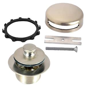 1.865 in. Overall Diameter x 11.5 in. Threads x 1.25 in. Innovator Overflow, Push Pull Bathtub Closure, Brushed Nickel