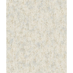 Lustre Collection Gold/White Speckled Metallic Finish Paper on Non-woven Non-pasted Wallpaper Sample