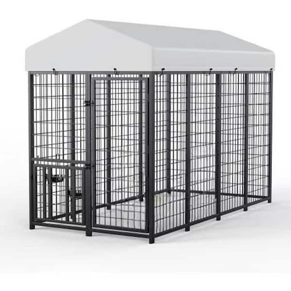 Avex Large Dog Kennel Outdoor Pet Pens Dogs Run Enclosure Animal Hutch Metal Coop Fence with Roof Cover