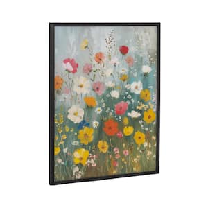 Gallery boho wildflower garden by The Creative Bunch Studio Black Framed Art Print 16 in. x 20 in.