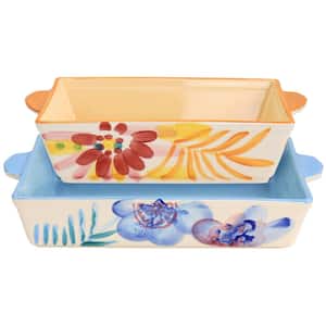 Goji Blossom 2-Piece Handpainted Bakeware Set