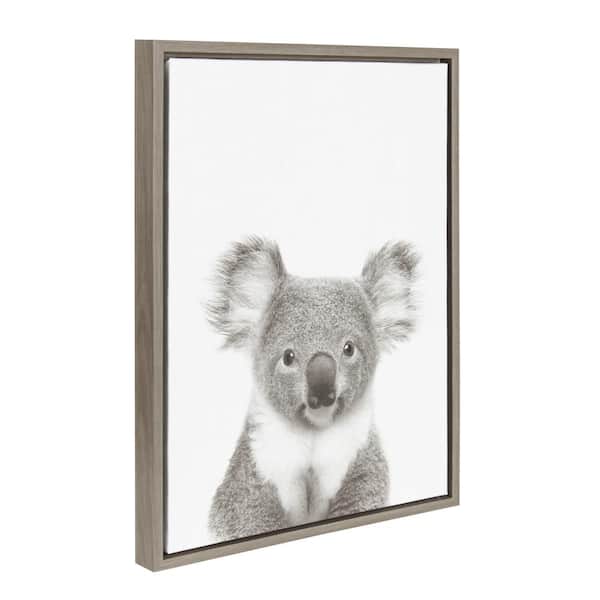 24 in. x 18 in. "Koala II" by Tai Prints Framed Canvas Wall Art