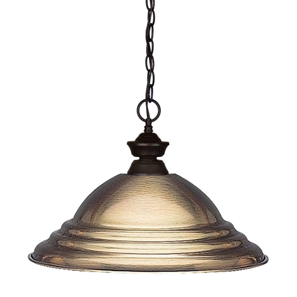 1Light Bronze Billiard Light 100701BRZSAB The Home Depot