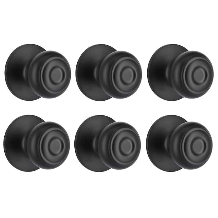 Defiant Hartford Matte Black Hall/Closet Door Knob Contractor Pack