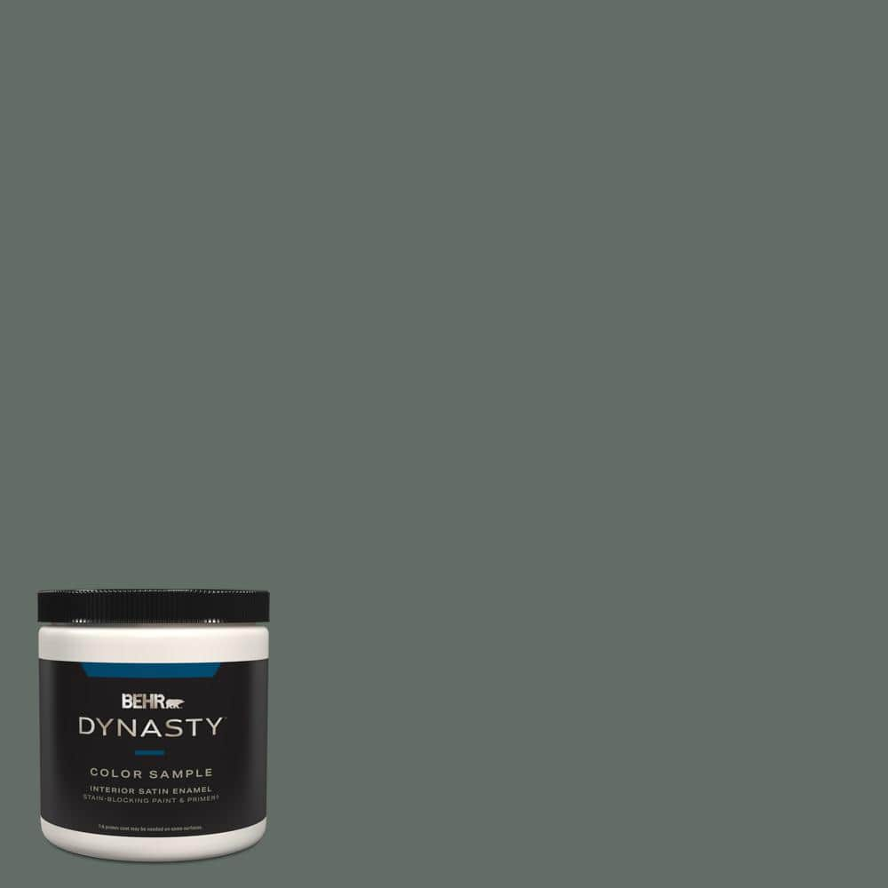 Behr Dynasty 8 Oz. #700f-6 Dense Shrub Satin Enamel Stain-blocking 