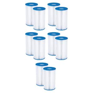 Replacement Type B Pool and Spa Filter Cartridge for Above Ground Pool (10-Pack)