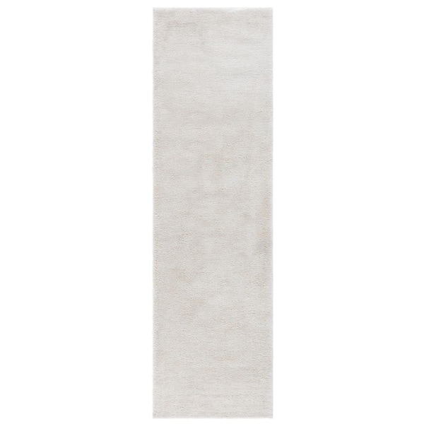 Carmine 2 ft. x 8 ft. Ivory Modern Solid Runner Rug