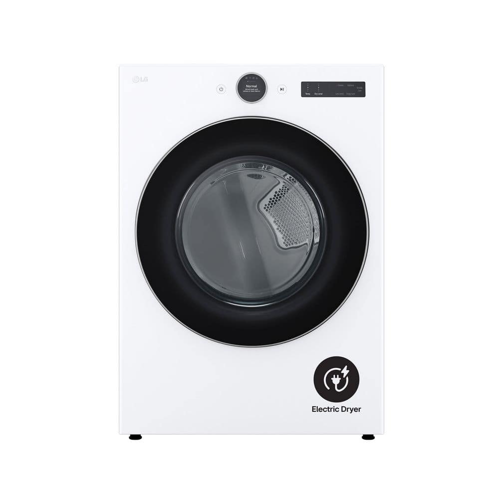 7.4 cu. ft. Vented Stackable SMART Electric Dryer in White with TurboSteam and AI Sensor Dry Technology