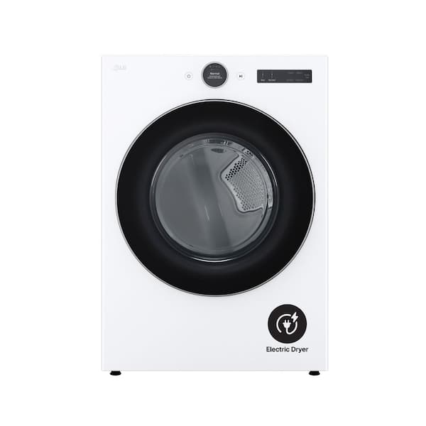 7.4 cu. ft. Vented Stackable SMART Electric Dryer in White with TurboSteam and AI Sensor Dry Technology