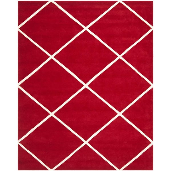 SAFAVIEH Chatham Red/Ivory 8 ft. x 10 ft. Area Rug