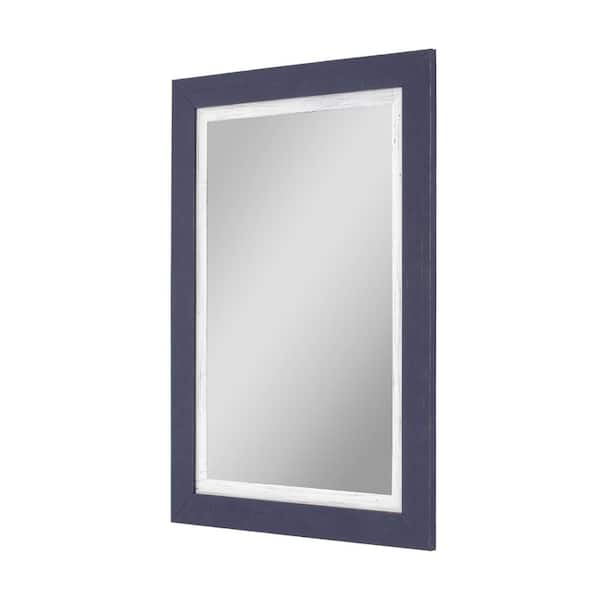Hitchcock Butterfield Topsider 21 in. x 25 in. Coastal Rectangle Framed Blue Decorative Mirror