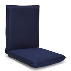 Navy Minimalist Style Adjustable 6-Position Folding Lazy Man Sofa and Floor Chair