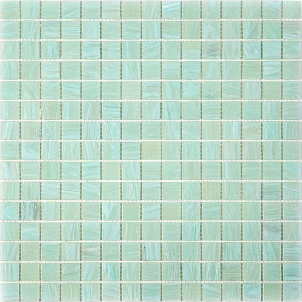 Apollo Tile Celestial 4" x 6" Glossy Light Pistachio Green Glass Mosaic Uniform square Wall & Floor Sample Tile 0.13 sq. ft./1-Pack