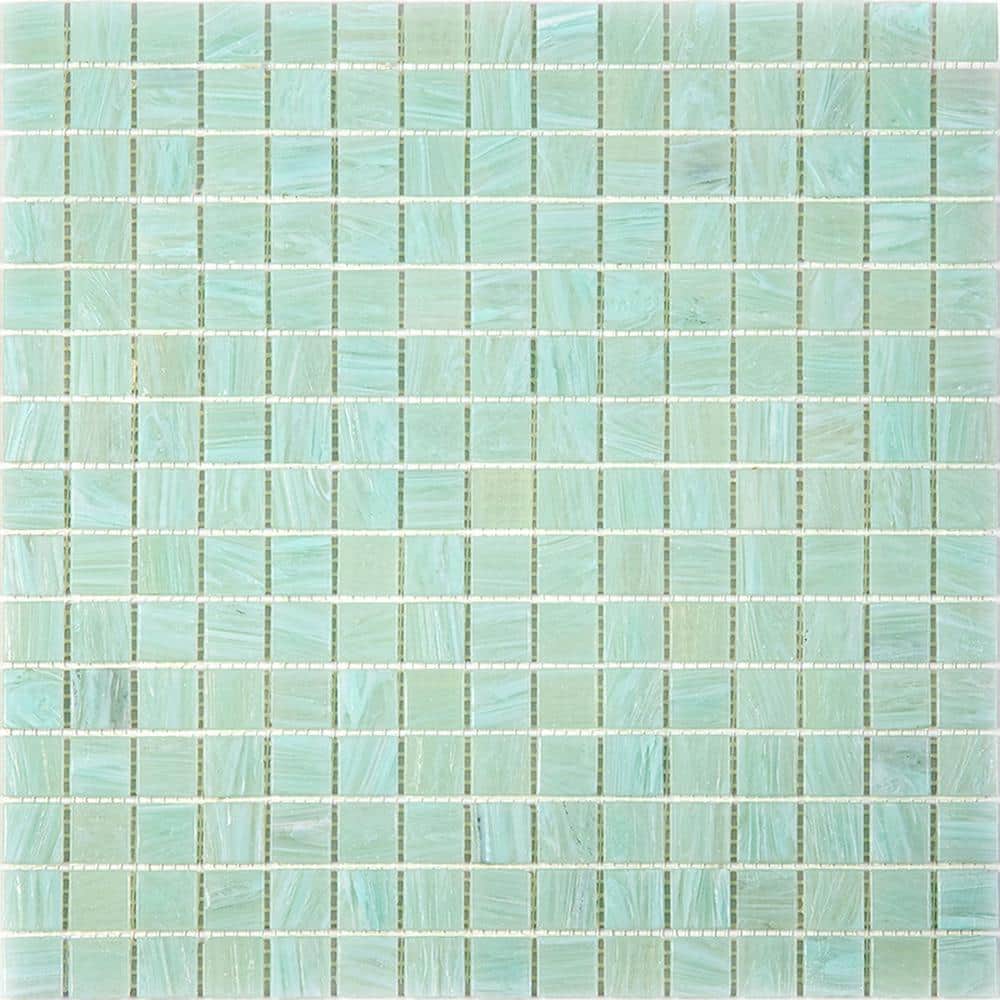 Celestial Light Pistachio Green Glass Mosaic Tile