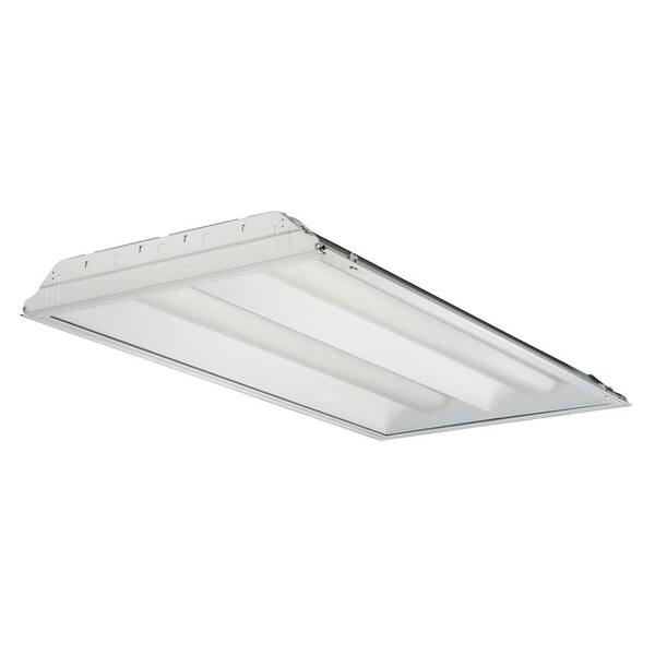 Lithonia Lighting 2RT8S 2 32 MVOLT GEB10IS 2-Light White Fluorescent Architectural Troffer