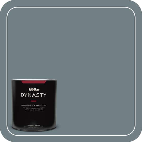 BEHR DYNASTY 1 qt. #BXC-48 Courtyard Blue Matte Interior Stain-Blocking Paint and Primer