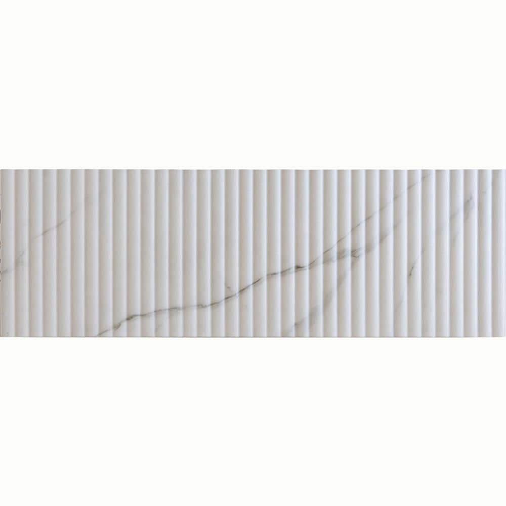 Imprint 11.81 in. x 35.48 in. Matte White Ceramic Large Format Wall Tile (11.63 sq. ft./case) (4-pack) price history on PriceWatchPro