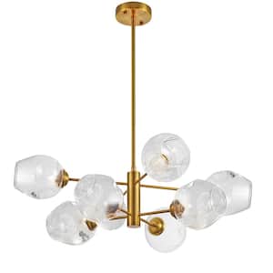 Abii 8-Light Vintage Bronze LED Pendant with Clear Glass Shade