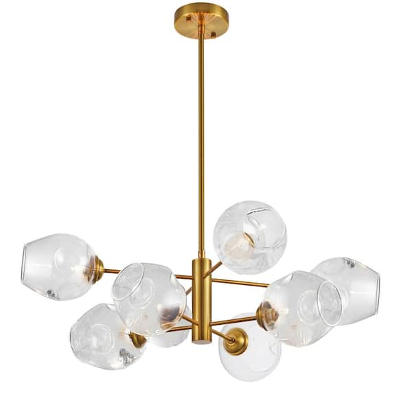 Dainolite Abii 8-Light Vintage Bronze LED Pendant with Clear Glass Shade