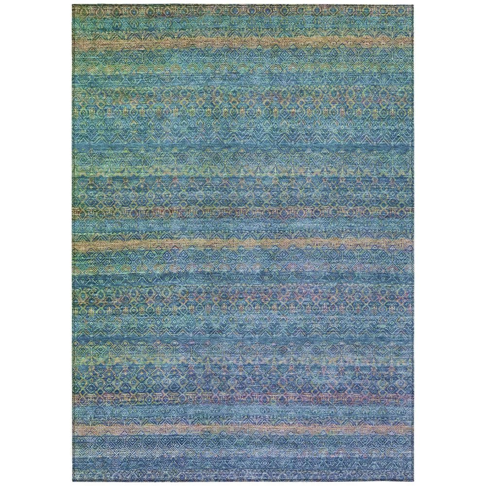 Chantille Machine Washable Indoor/Outdoor Abstract ACN2106 Teal 2 ft. 6 in. x 3 ft. 10 in. Area Rug price history on PriceWatchPro