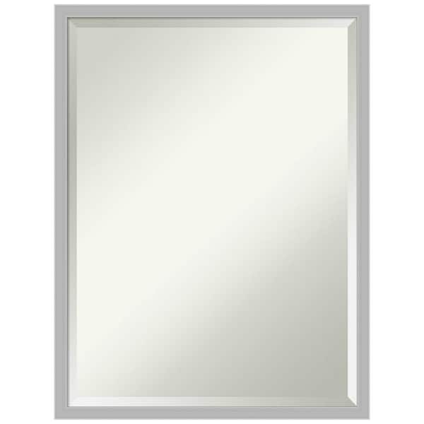 Hera 19 in. x 25 in. Modern Rectangle Framed Chrome Bathroom Vanity Mirror