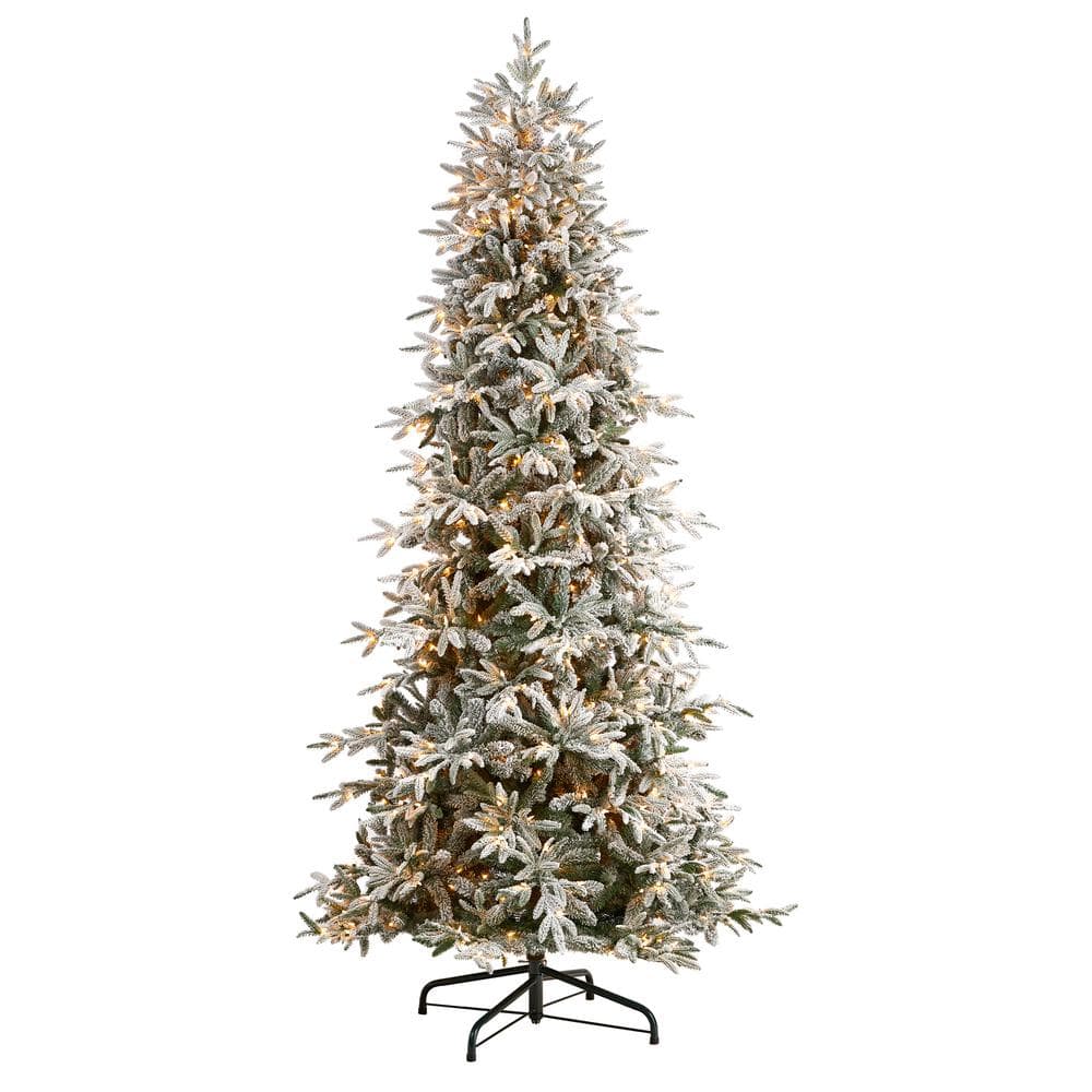 9.5 ft. Prelit Flocked Manchester Spruce Artificial Christmas Tree with 650 Lights and 1733 Bendable Branches price history on PriceWatchPro
