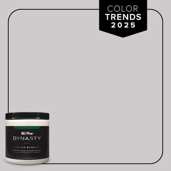 BEHR DYNASTY 8 oz. #MQ3-28 Rock Crystal One-Coat Hide Semi-Gloss Enamel Stain-Blocking Interior/Exterior Paint and Primer Sample
