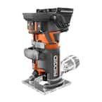 RIDGID 18V OCTANE Brushless Cordless Compact Fixed Base Router with 1 4 in. Bit Round and Square Bases and Collet Wrench R860443B The Home Depot