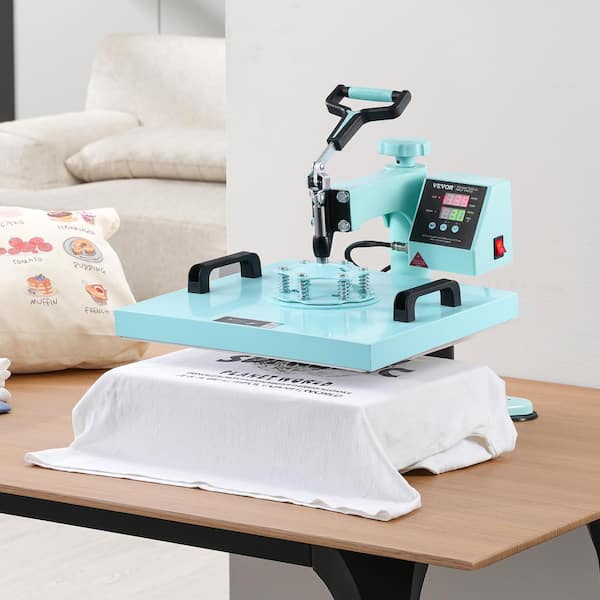Heat Press Machine, 15 x 15 in. 5 in 1 Heat Transfer Machine with 30 oz. Tumbler Press, T-Shirt Pressing Machine, Green