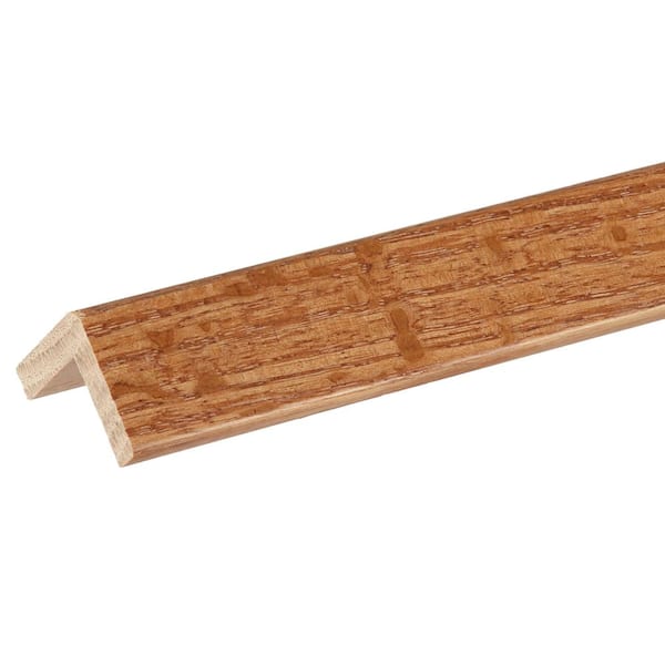 Hampton 91.5 in. W x 1 in. H x 1 in. D Kitchen Cabinet Outside Corner Molding in Medium Oak