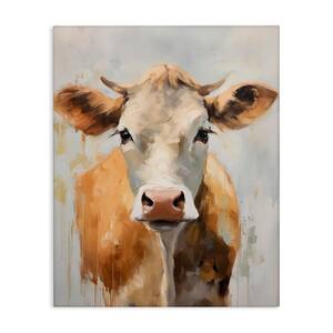 Stupell Industries Paint Drip Jersey Cow by Arlington Prints