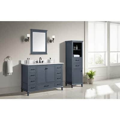 Merryfield 48 in. W x 21-1/2 in. D Bathroom Vanity Cabinet Only in Dark Blue-Gray