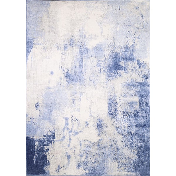 BASHIAN Everek Blue 9 ft. x 12 ft. Abstract Transitional Area Rug