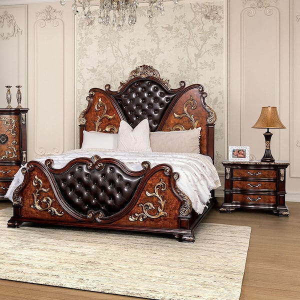 Furniture of America Gurando 2-Piece Traditional Dark Cherry Wood