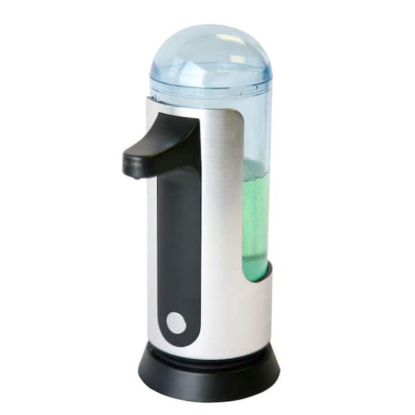 iTouchless 16 oz. Automatic Sensor Soap Dispenser with Removable 3D Container in Translucent Blue/White