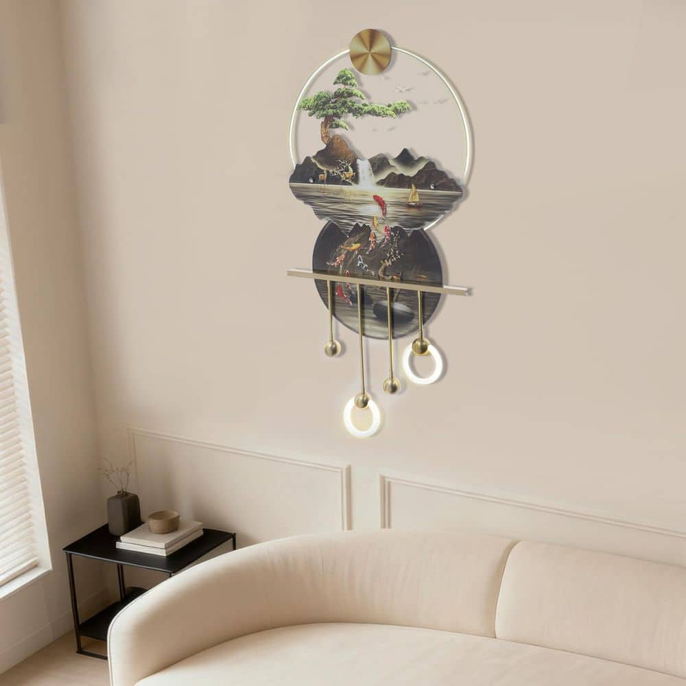 1-Light Multi-Color Modern LED Wall Sconce Wall Art Decor with Light Wall Hanging Decoration with Remote (Warm Light) price history on PriceWatchPro