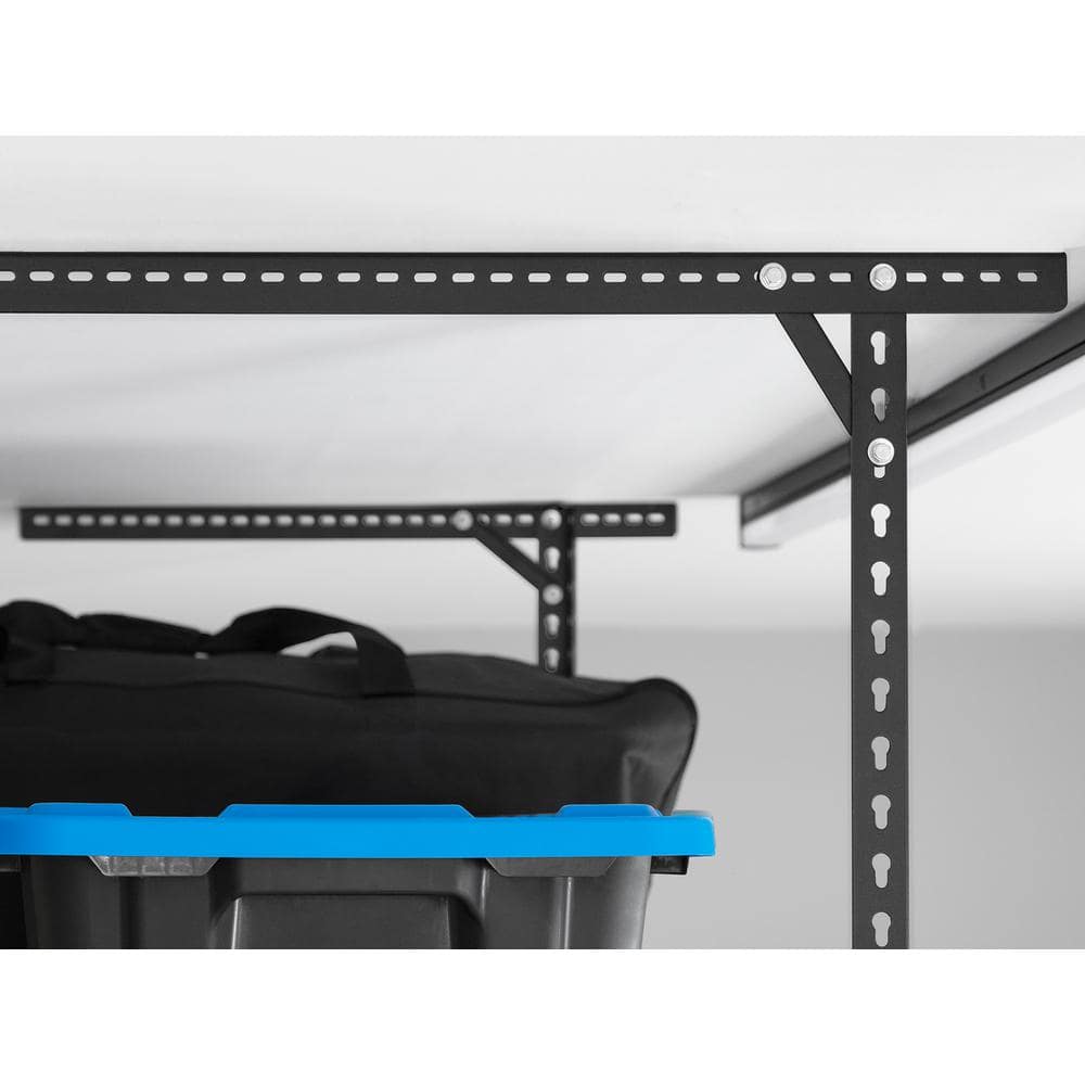 Black Heavy Duty Steel Adjustable Overhead Garage Storage Rack
