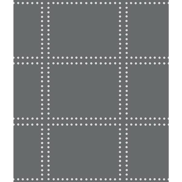 A-Street Prints Gridlock Charcoal Geometric Wallpaper