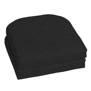 18 x 18 Sunbrella Canvas Black Outdoor Chair Cushion (2-Pack)
