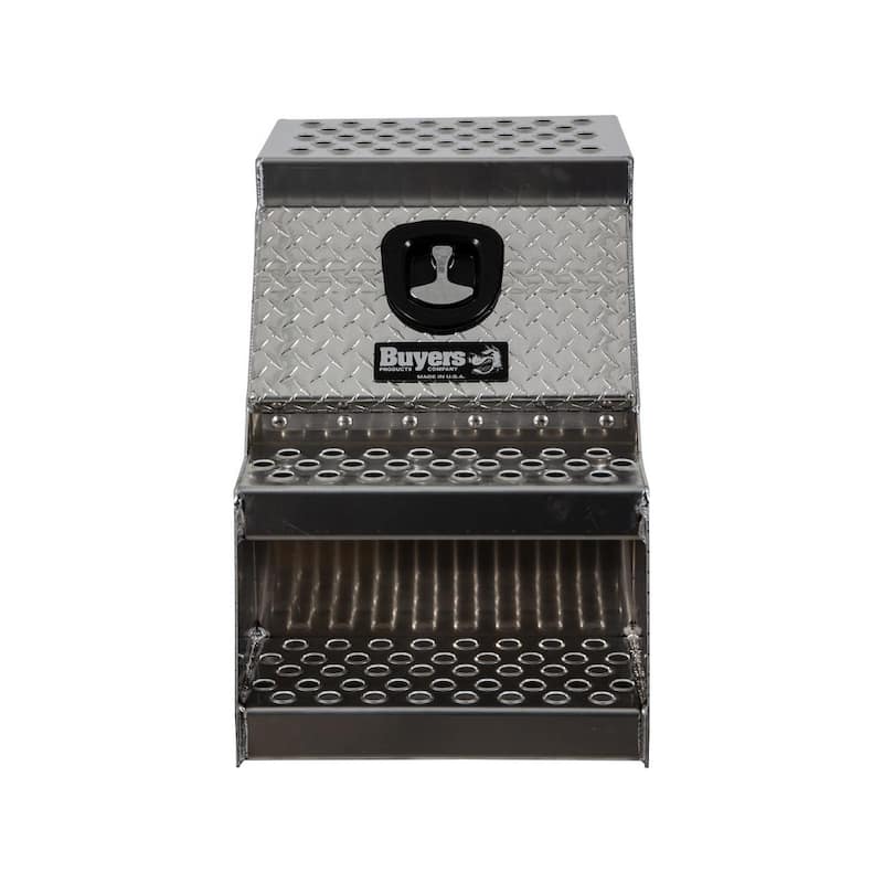 24 in. x 28 in. x 18 in. Heavy Duty Diamond Tread Aluminum Step Box