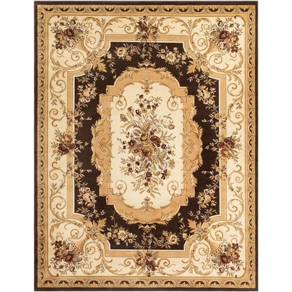 Unique Loom Versailles Henry Brown 8' 0 x 10' 0 Area Rug