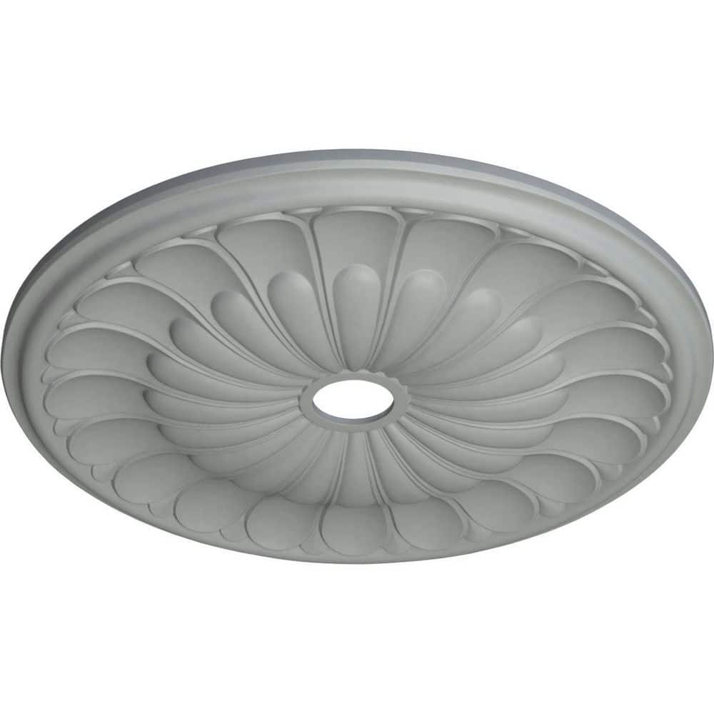 Primed White Urethane Gorleen Ceiling Medallion, 31.63 in