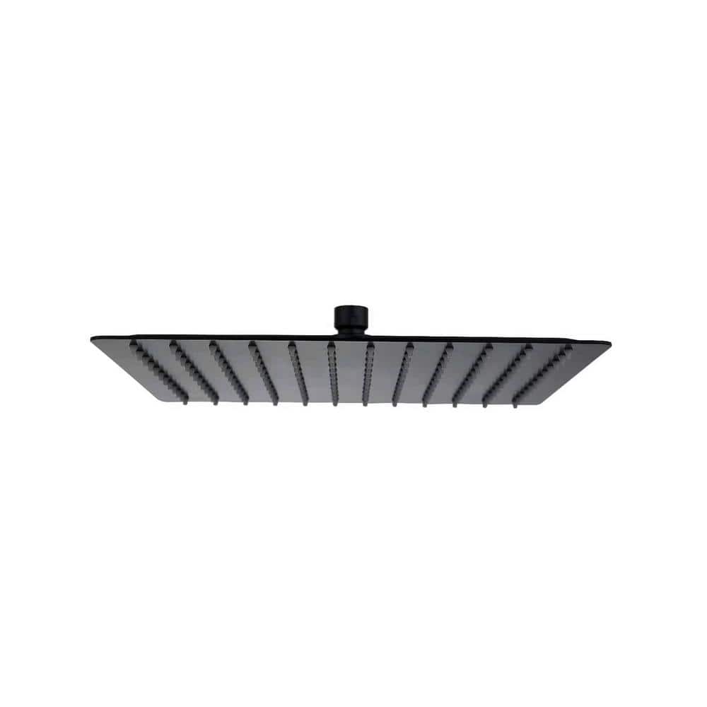 1-Spray Pattern with 2.5 GPM 10 in. Square Wall Mount Rain Fixed Shower Head in Matte Black price history on PriceWatchPro